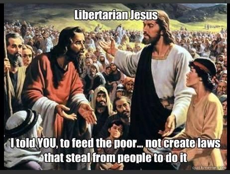 JESUS - don't make laws to force people to support others