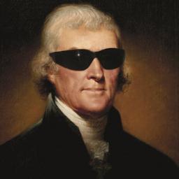 THOMAS JEFFERSON - with sunglasses
