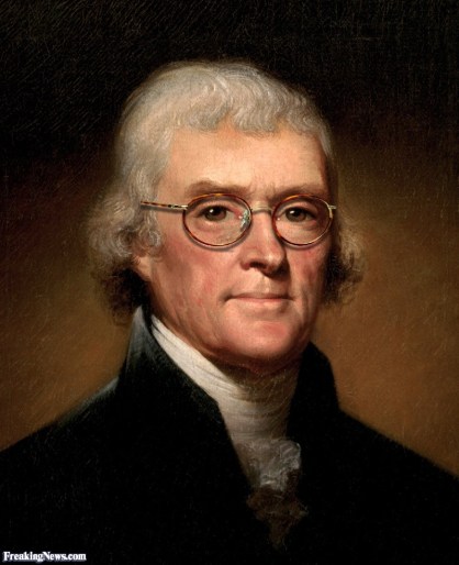 THOMAS JEFFERSON - wire glasses