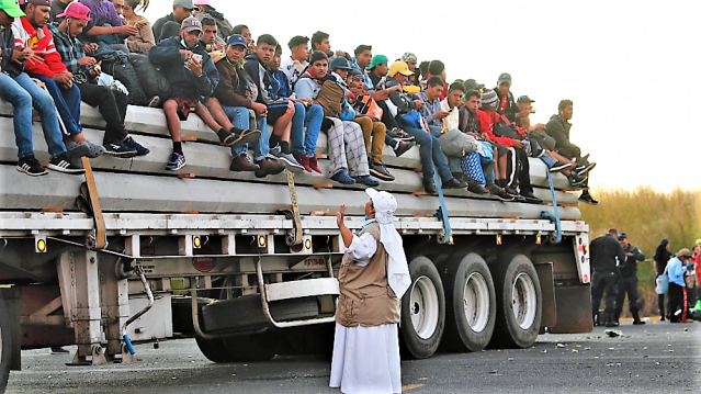 IMMIGRATION - migrant caravan arrives at US