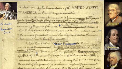 DECLARATION OF INDEPENDENCE - early draft